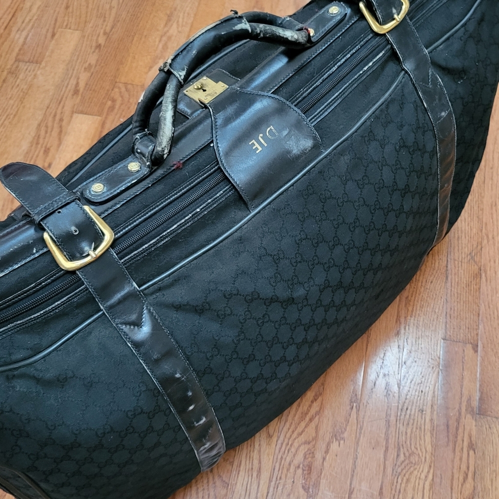 Gucci  Vintage GG Monogram LOGO Suitcase Luggage Travel Bag